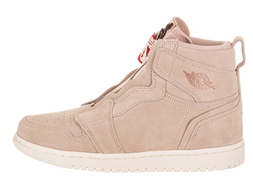 Air Jordan 1 High Zip Women Particle Beige AQ3742-205 Red Bronze