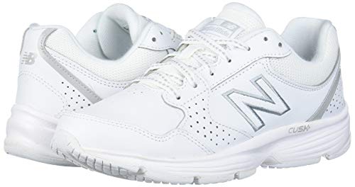 Zapatillas de entrenamiento New Balance 411 V1 para mujer, blanco/blanco, 8.5 US