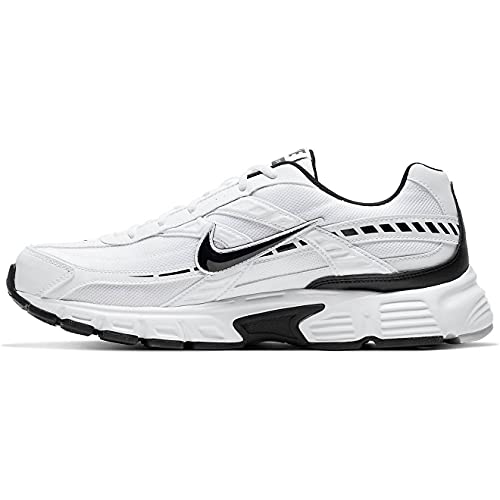 Nike Mens Initiator Marathon Running Shoes, (Size 8.5, White/Black)