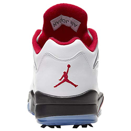 Jordan Mens Air Jordan 5 Low CU4523 100 - Size 7 White/Fire Red-Black