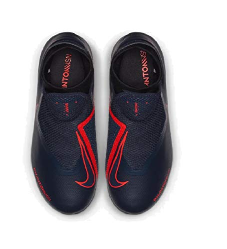 Nike Phantom VSN Academy DF FG/MG Tacos de fútbol Talla 9 Hombres AO3258-440 Obsidiana/Negro/Carmesí brillante/Azul universitario