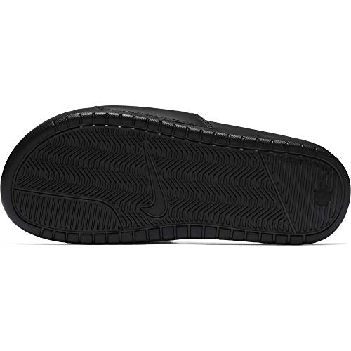 Nike Women's Benassi Just Do It Sandal, Black/Rose Gold, 11 Regular US