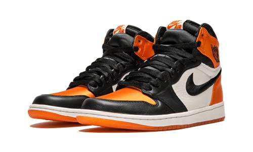 Air Jordan 1 High OG Satin Shattered Backboard Size 6.5 - Women AV3725 010 Black/Starfish-Sail
