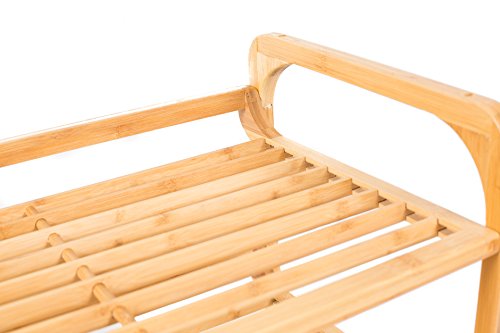 BirdRock Home 3-Tier Bamboo Shoe Rack | Environmentally Friendly | Fits 9-12 Shoes - DOPEFOOT