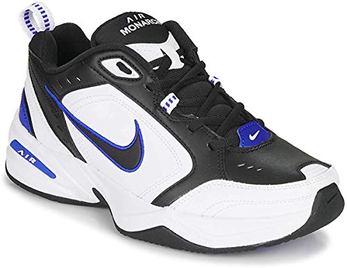 Nike Men's Air Monarch IV Cross Trainer, Black/Black-White-Racer Blue, 11 Regular US