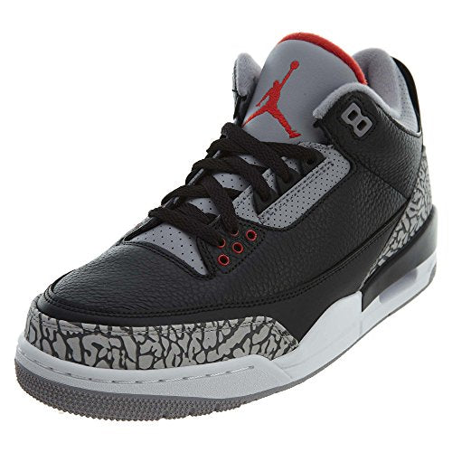Air Jordan 3 Retro OG Black Cement 2018 Men 854262-001 White Red
