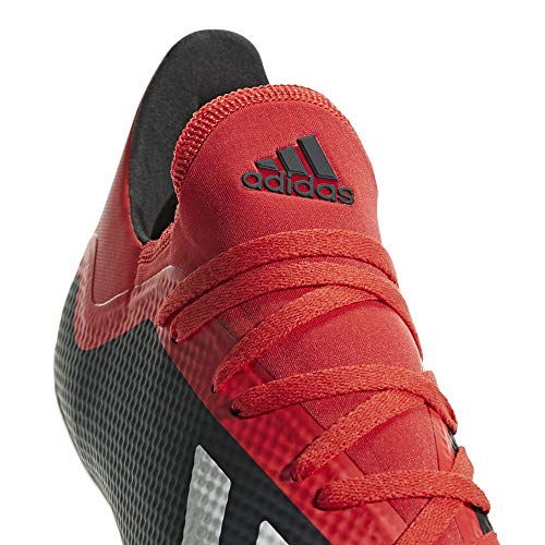 adidas Men's X 18.3 Firm Ground, Black/Off White/Grey, 6.5 M US