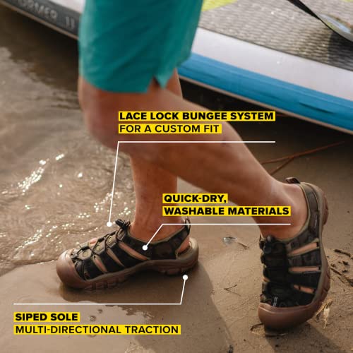 KEEN mens Newport H2 Sandal , Brown , 10.5