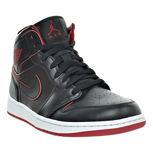 Air Jordan 1 Mid Un Lance Mountain Negras/Blancas/Rojas - 554724-028 - Talla de hombre 10.5