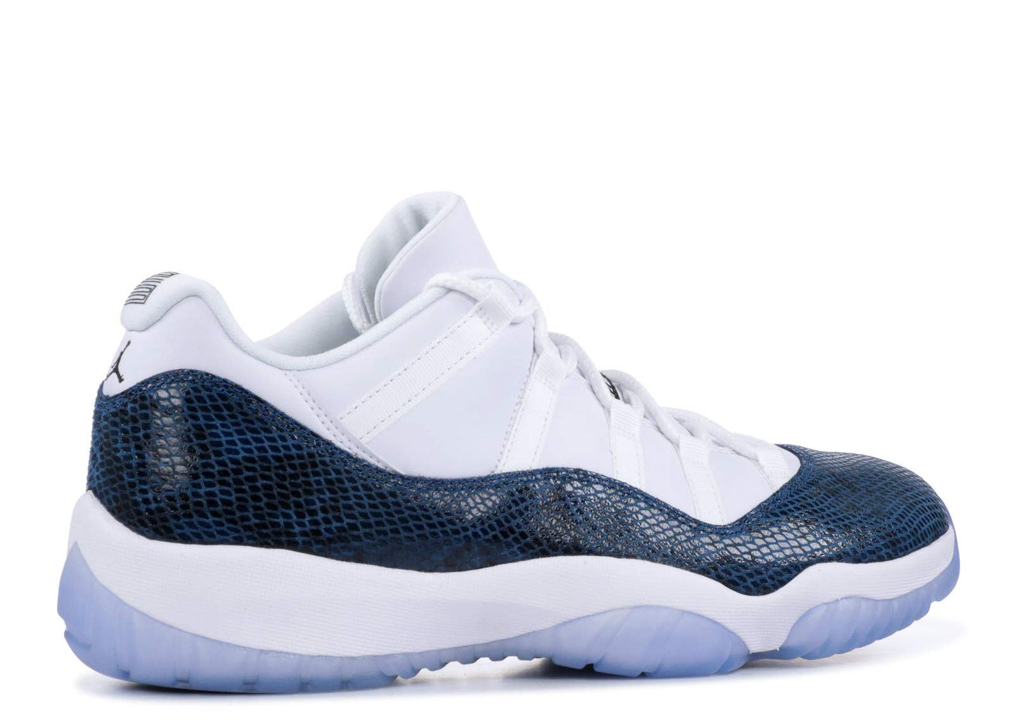 Nike Air Jordan 11 XI Retro Low Hombre Talla 13 Piel de serpiente CD6846-102 Blanco/Negro/Azul marino)