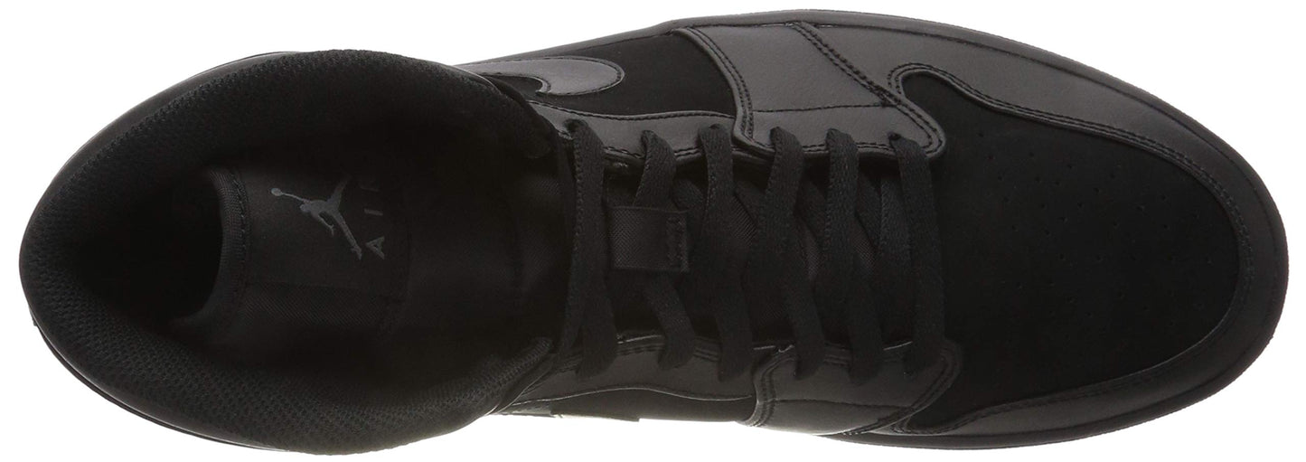 Nike Air Jordan 1 Mid Hombres Tamaño 13 Triple Negro/Gris oscuro 554724-050