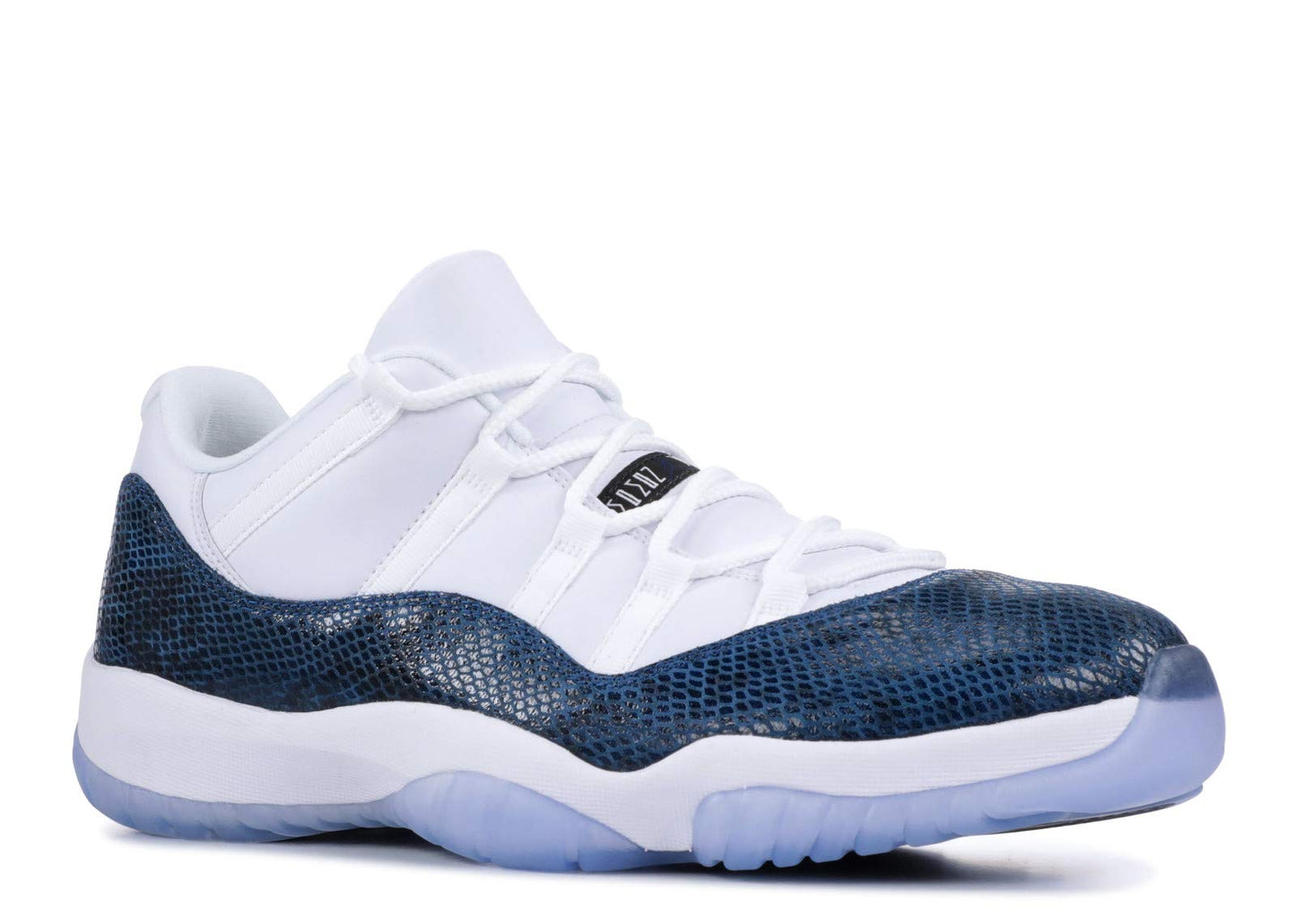 Nike Air Jordan 11 XI Retro Low Hombre Talla 13 Piel de serpiente CD6846-102 Blanco/Negro/Azul marino)