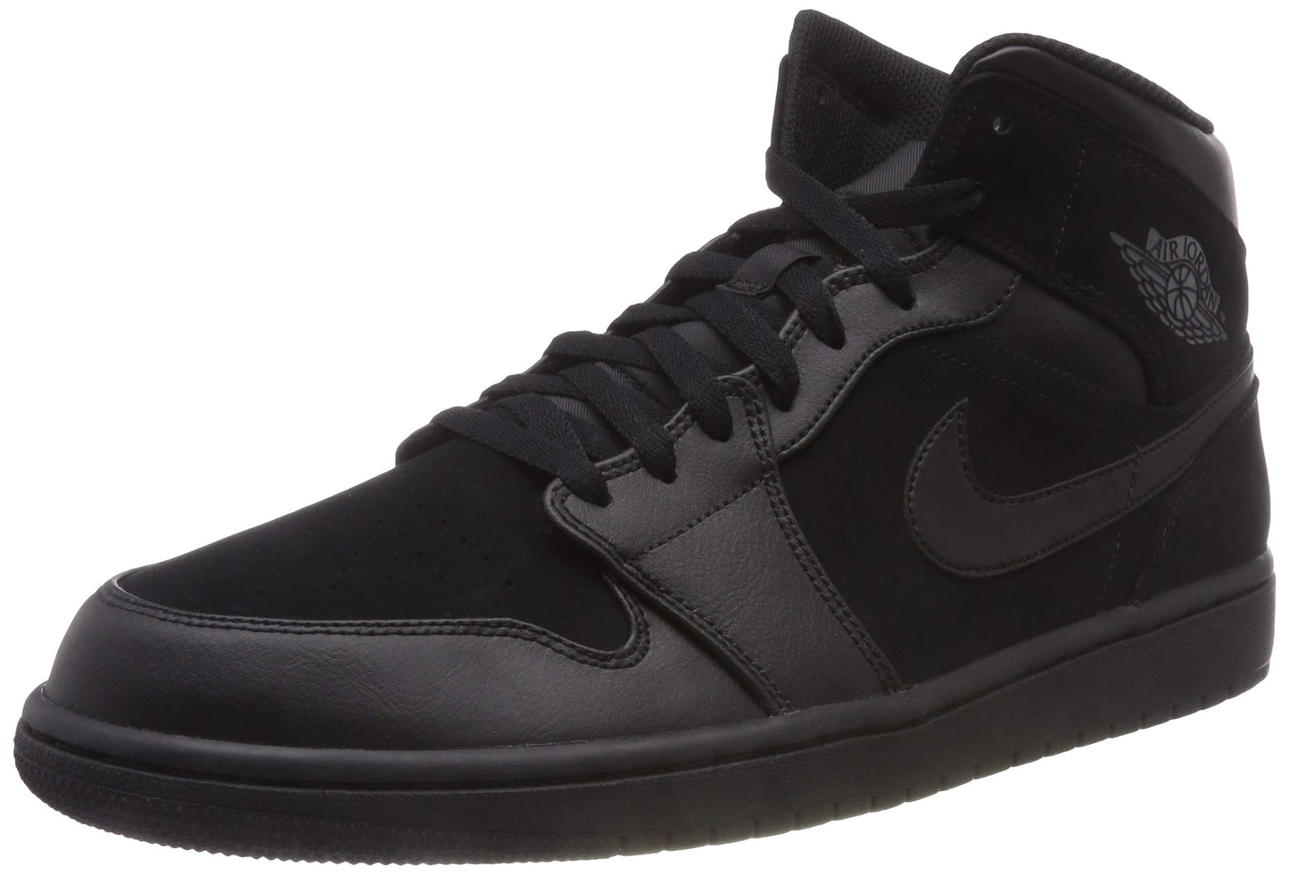 Nike Air Jordan 1 Mid Hombres Tamaño 13 Triple Negro/Gris oscuro 554724-050