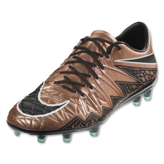 NIKE Hypervenom Phinish II FG 749901 903 Homme Taille 10 Métallique Rouge Bronze/Vert Lueur/Noir