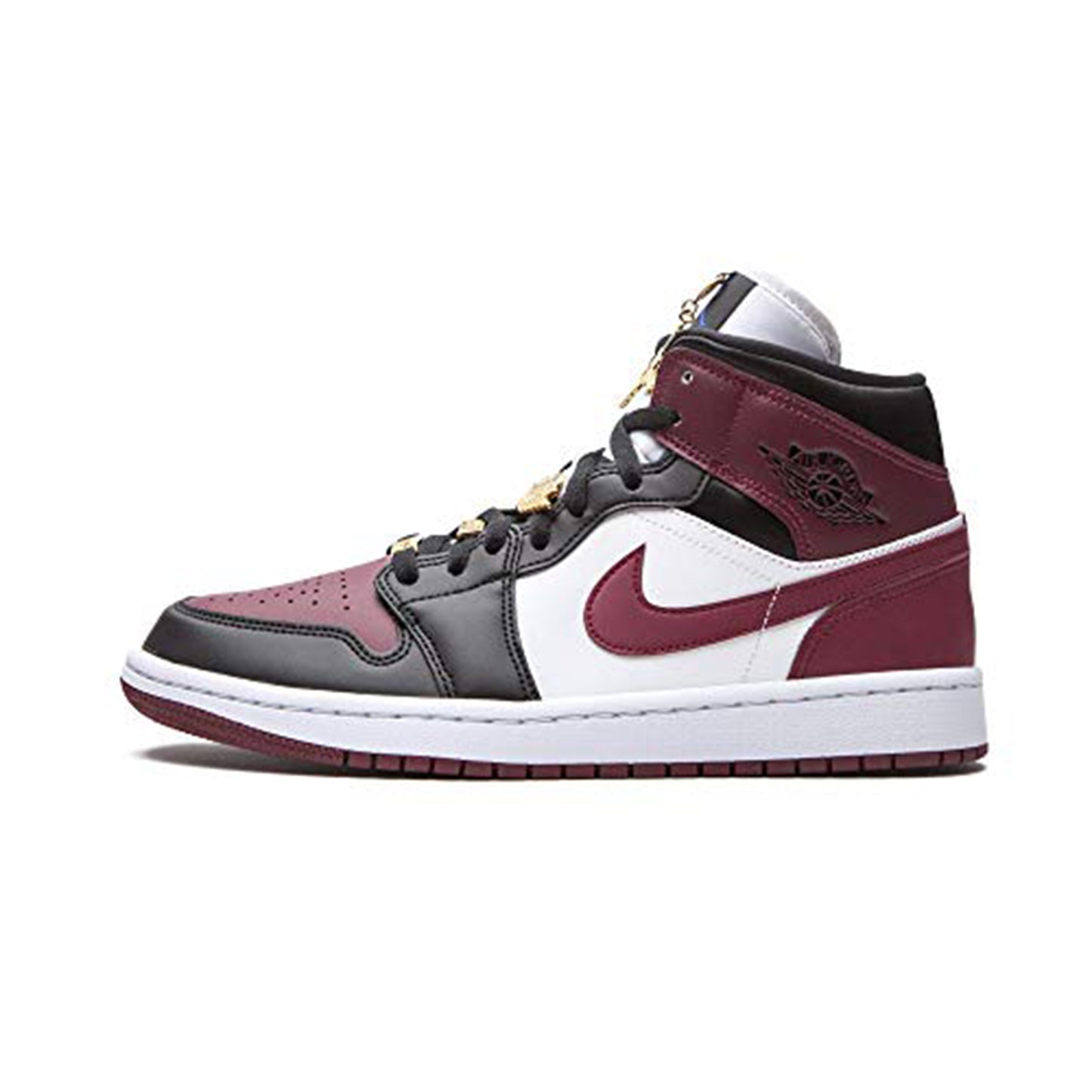 Air Jordan 1 Mid Se Gold Pendants Size 6.5 - Women Cz4385-016 Black Dark Beetroot