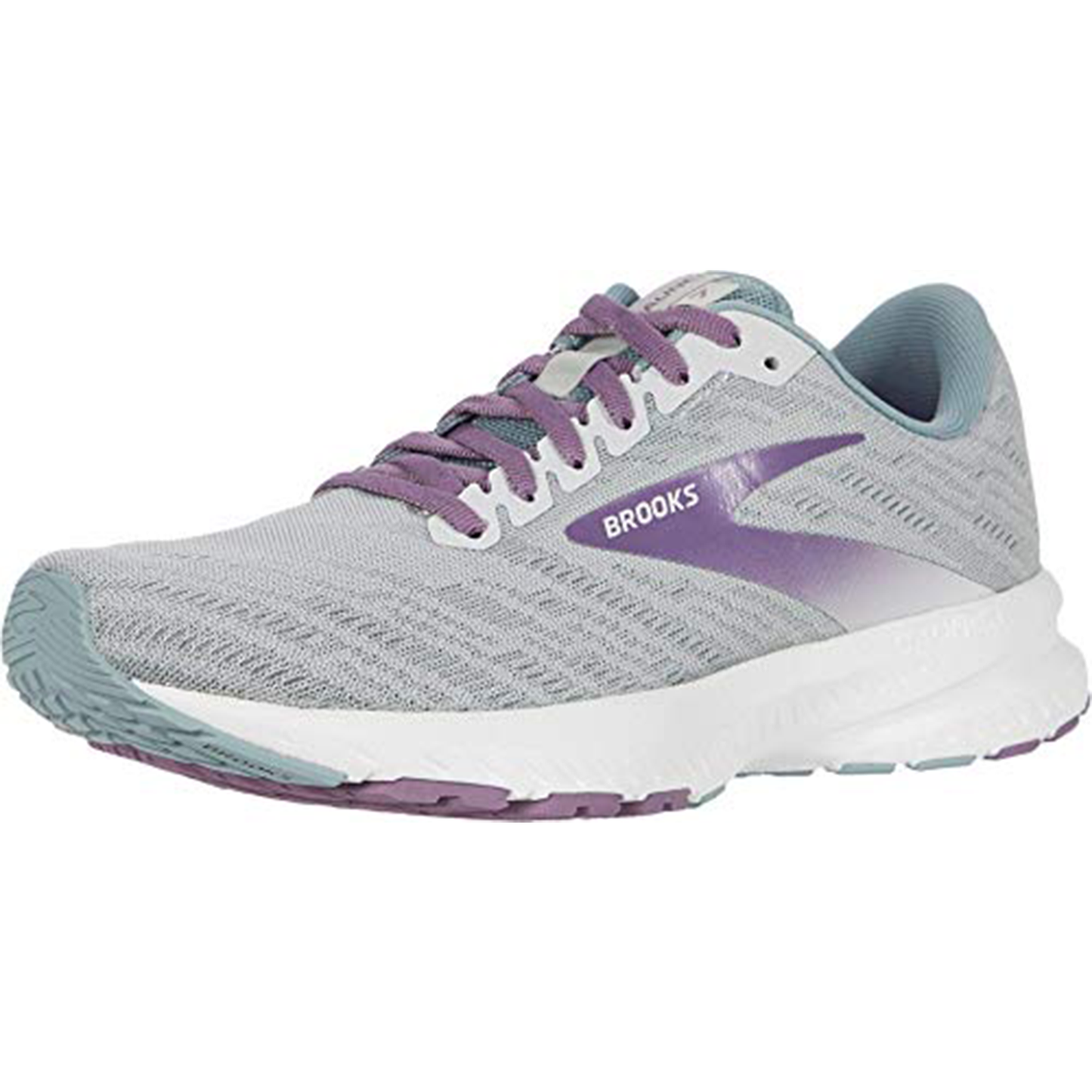Brooks Womens Launch 7 Running Shoe - Antarctica/Lead/Grape