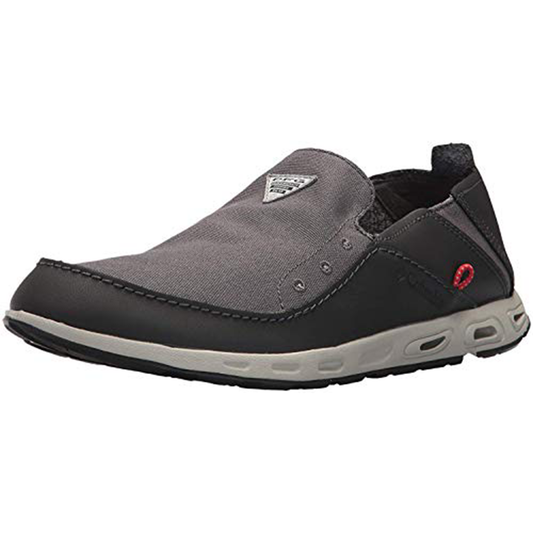 Columbia Men's Bahama Vent PFG Boat Shoe, Waterproof & Breathable, 9 Regular US, Titanium MHW, Bright red