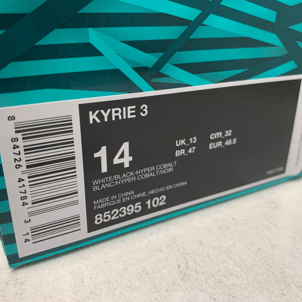Nike Kyrie 3 Taille 14 Duke Brotherhood 852395 102