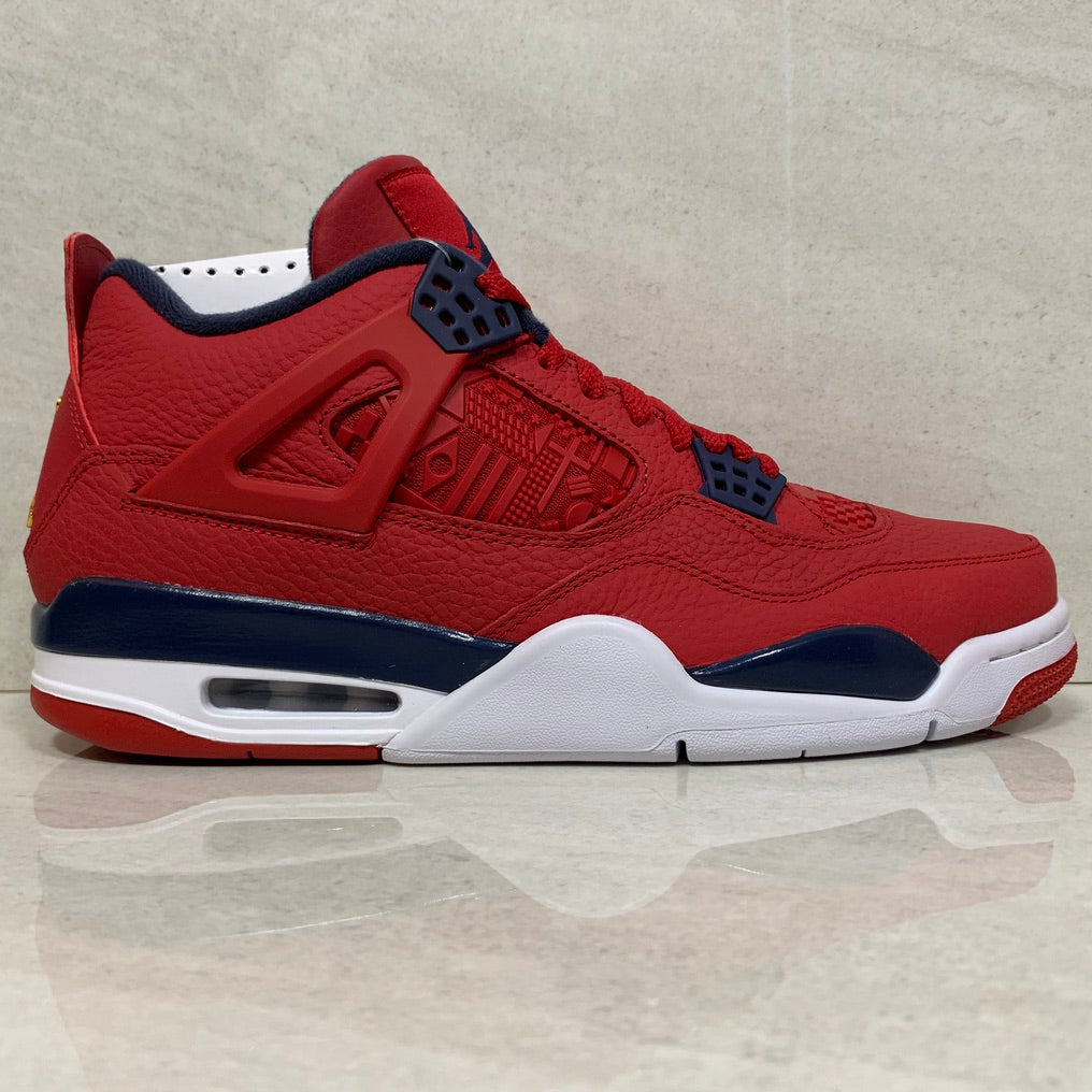 Nike Air Jordan 4 IV Retro Se Fiba 2019 Hombre Talla 10.5 Gym Rojo/Obsidian-Blanco-Metallic Gold CI1184-617