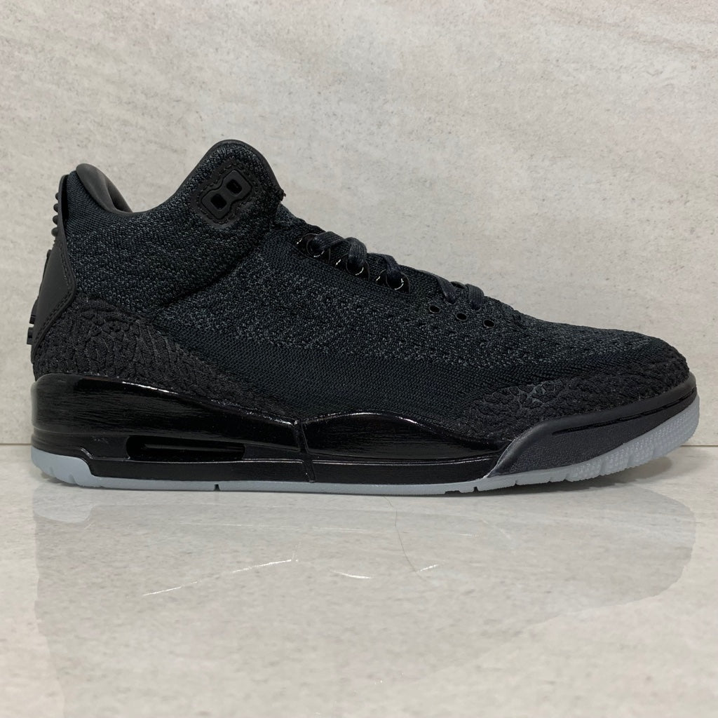 Air Jordan 3 III Retro Flyknit Negras- Aq1005-001 - Talla de hombre 9.5/Talla 10 - Brillan en la oscuridad