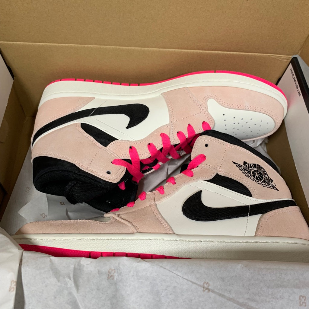 Air Jordan 1 Mid SE Crimson Tint/Hyper Pink- 852542 801 - Size 10