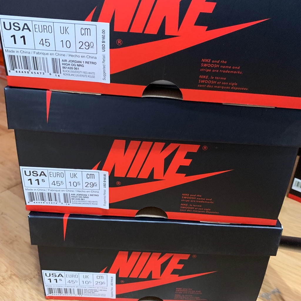 Nike Air Jordan 1 I Retro High OG Homage To Home 861428 061 Men's Size 11,11.5/Size 12