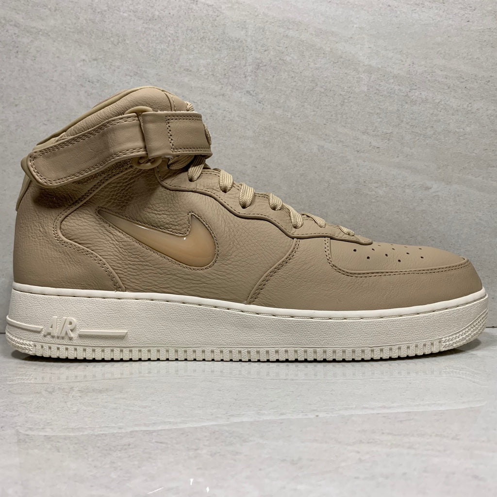DS NikeLab Air Force 1 Mid Retro PRM Jewel Mushroom Tan/Sail Size 13