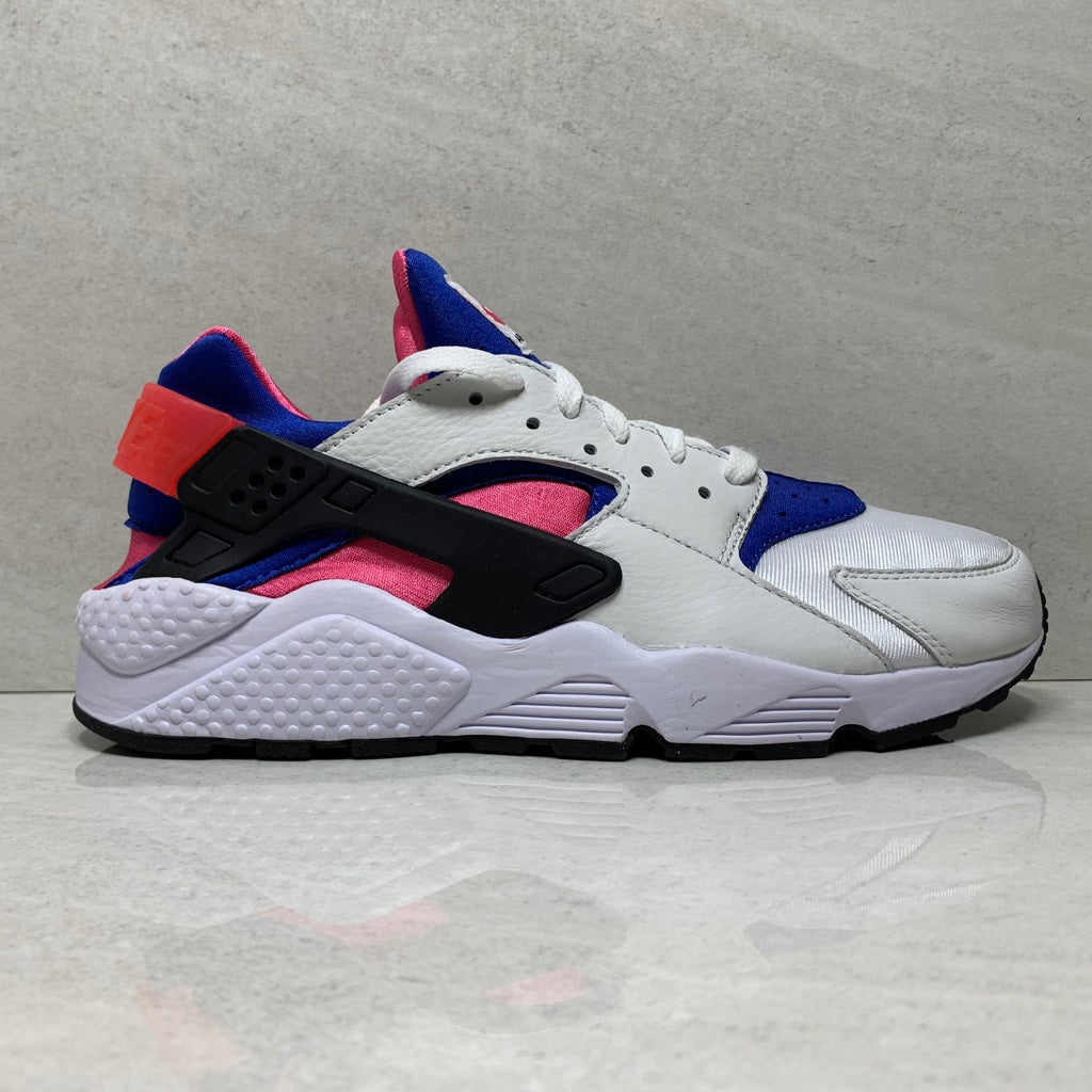 Nike Air Huarache Run 91 QS - AH8049 100 - Homme Taille 9.5 Blanc/Game Royal/Noir
