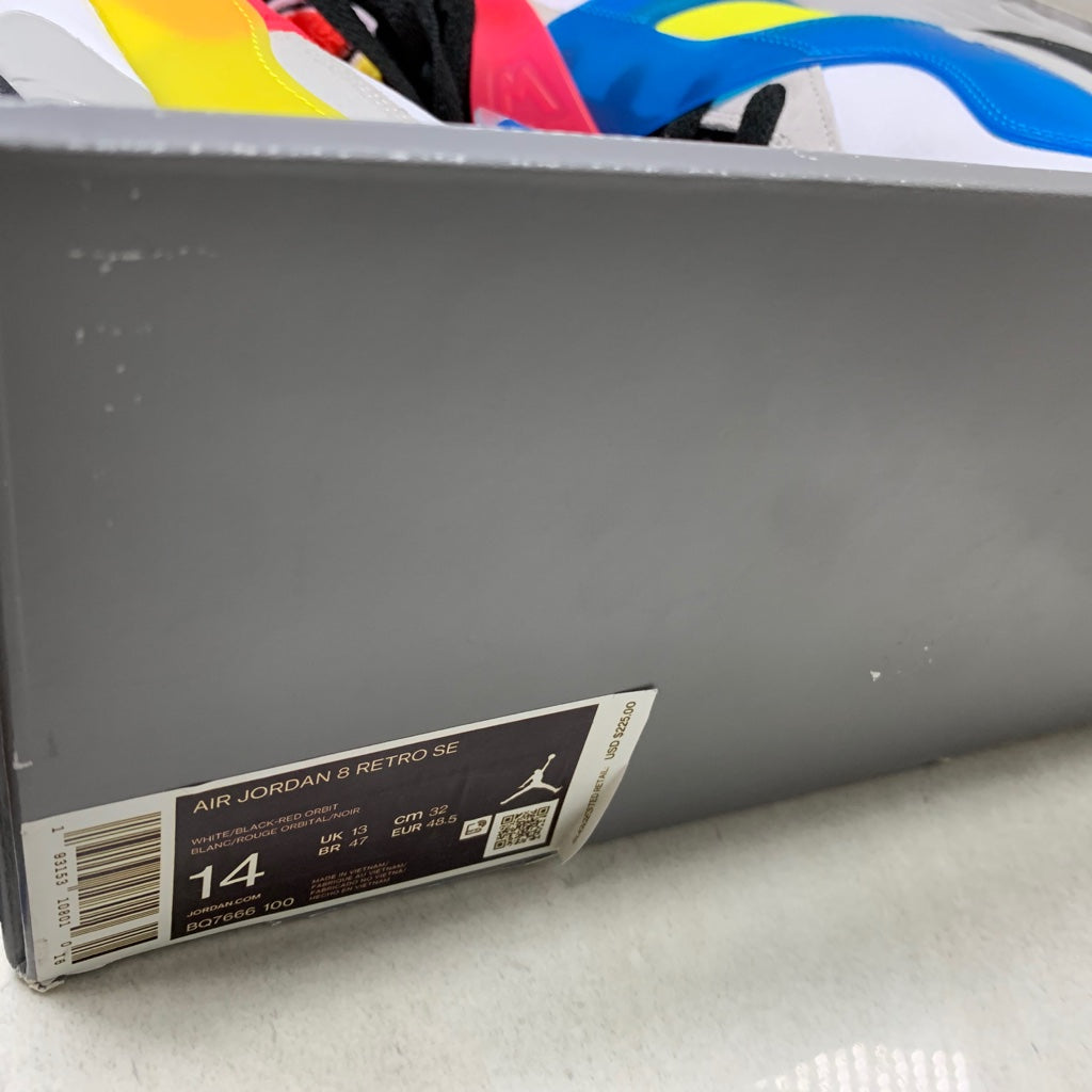 Jordan 8 SP Retro SE White Multicolor - BQ7666-100 - Men's Size 14