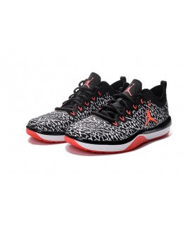 DS Nike Air Jordan Trainer 1 Negro Elefante Estampado/Infrarrojo Bajo BG Tamaño 7Y