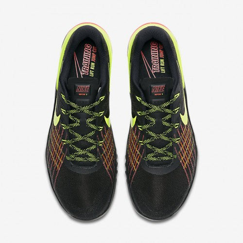 Nike Men's Metcon 3 Training Shoe 852928 012 Men's Size 14 BLACK/VOLT-HYPER CRIMSON-HOT PUNCH