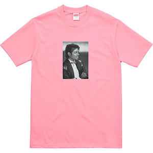 Camiseta Supreme Michael Jackson Coral Rosa Talla L SS17