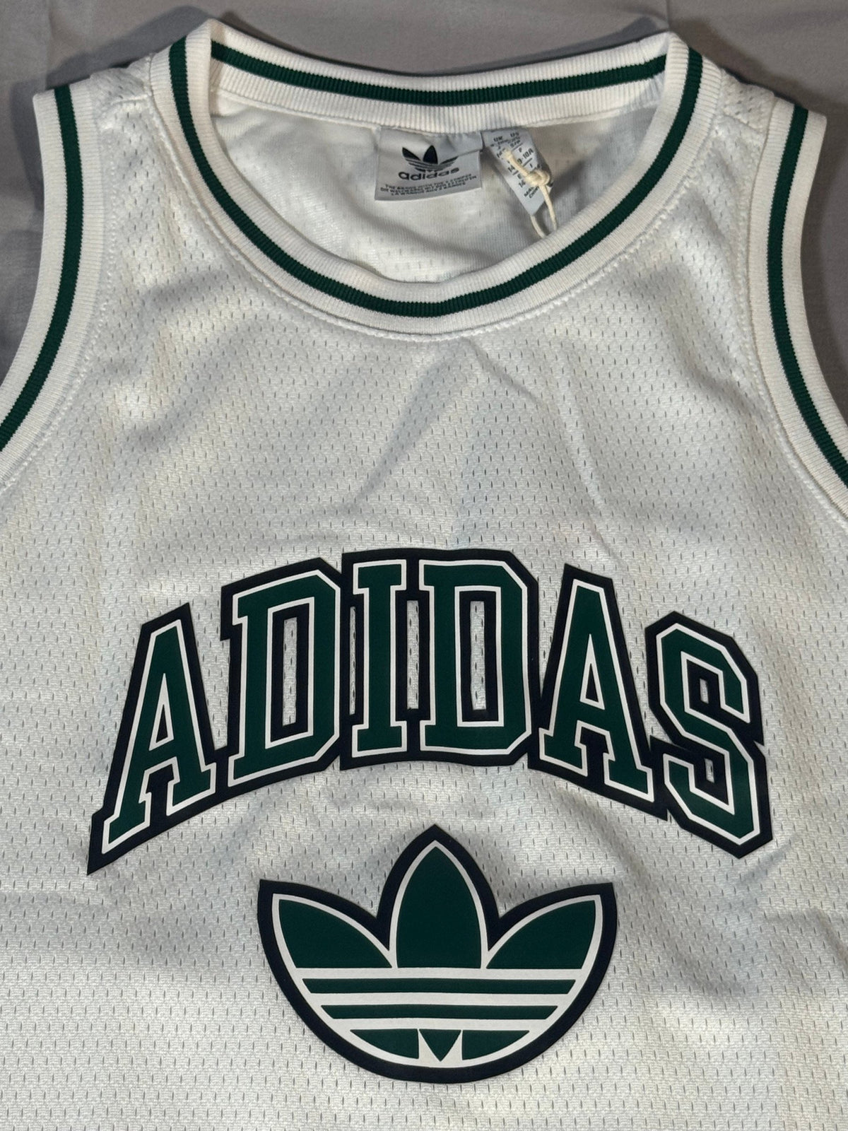 adidas Originals Boys' Basketball Tank JW1980 White Youth NWT