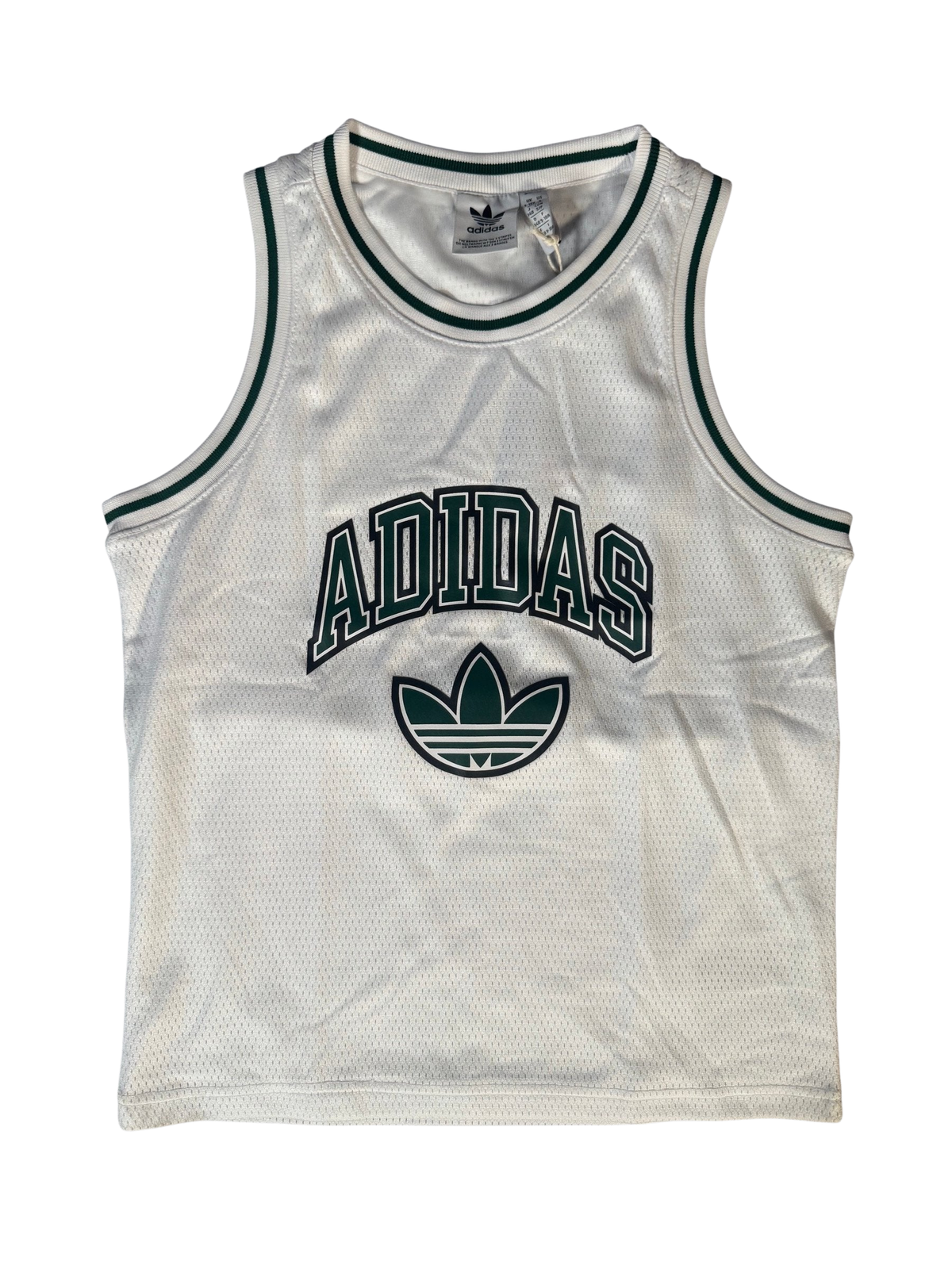 adidas Originals Boys' Basketball Tank JW1980 White Youth NWT