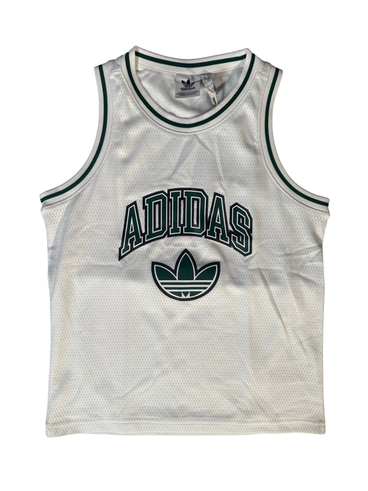 adidas Originals Boys' Basketball Tank JW1980 White Youth NWT