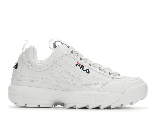 Fila Disruptor II Premium Men's Sneakers White/Navy/Red Size 10