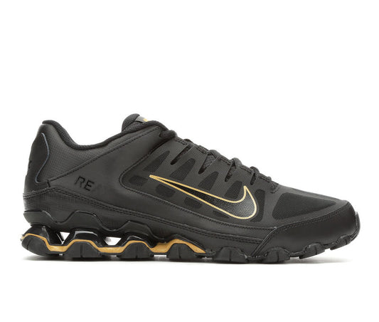 Nike Reax 8 TR Mesh Training Shoes - Black/Metallic Gold - Men's Size 10.5