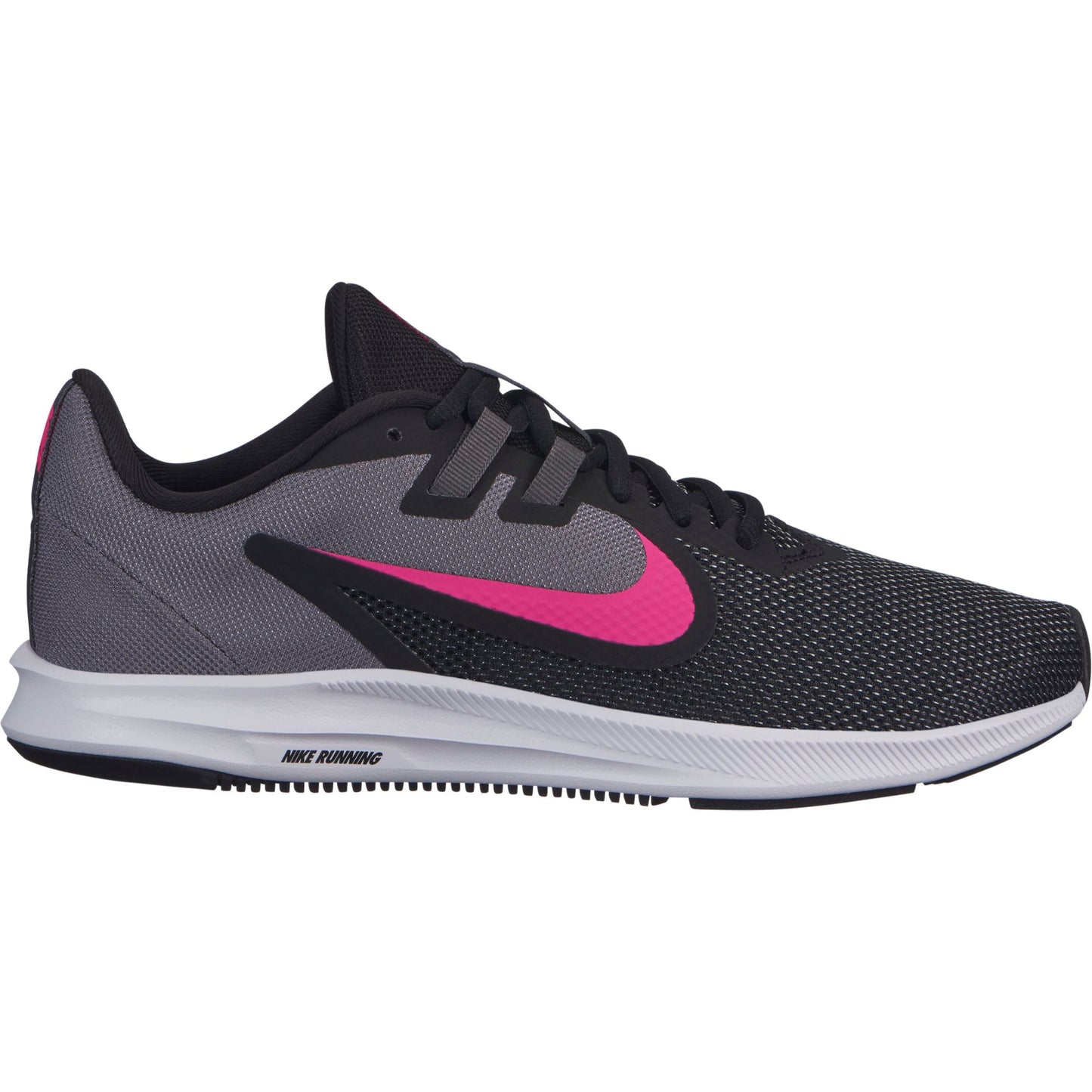 Nike Downshifter 9 Women's Running Shoes Black Laser Fuchsia Dark Grey Size 8.5 - Nike