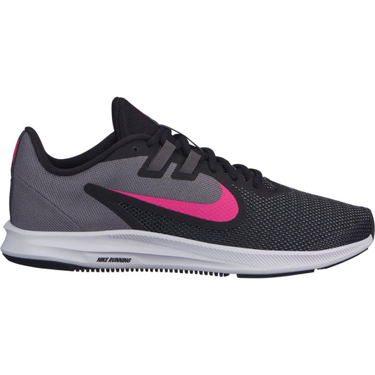 Nike Downshifter 9 Women's Running Shoes Black Laser Fuchsia Dark Grey Size 8.5 - Nike