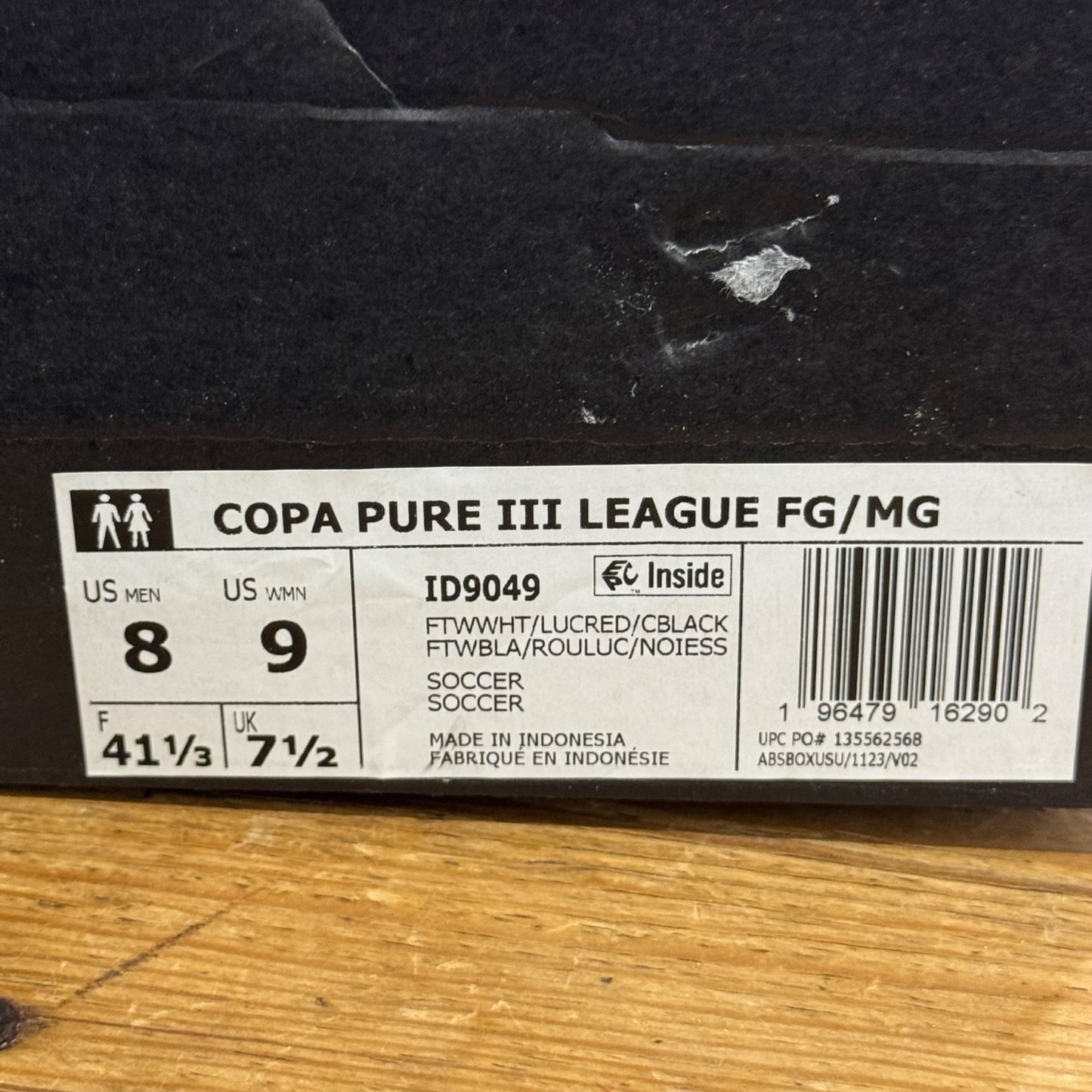 Adidas Copa Pure FusionFeel Soccer Cleat White Red Black Excellent