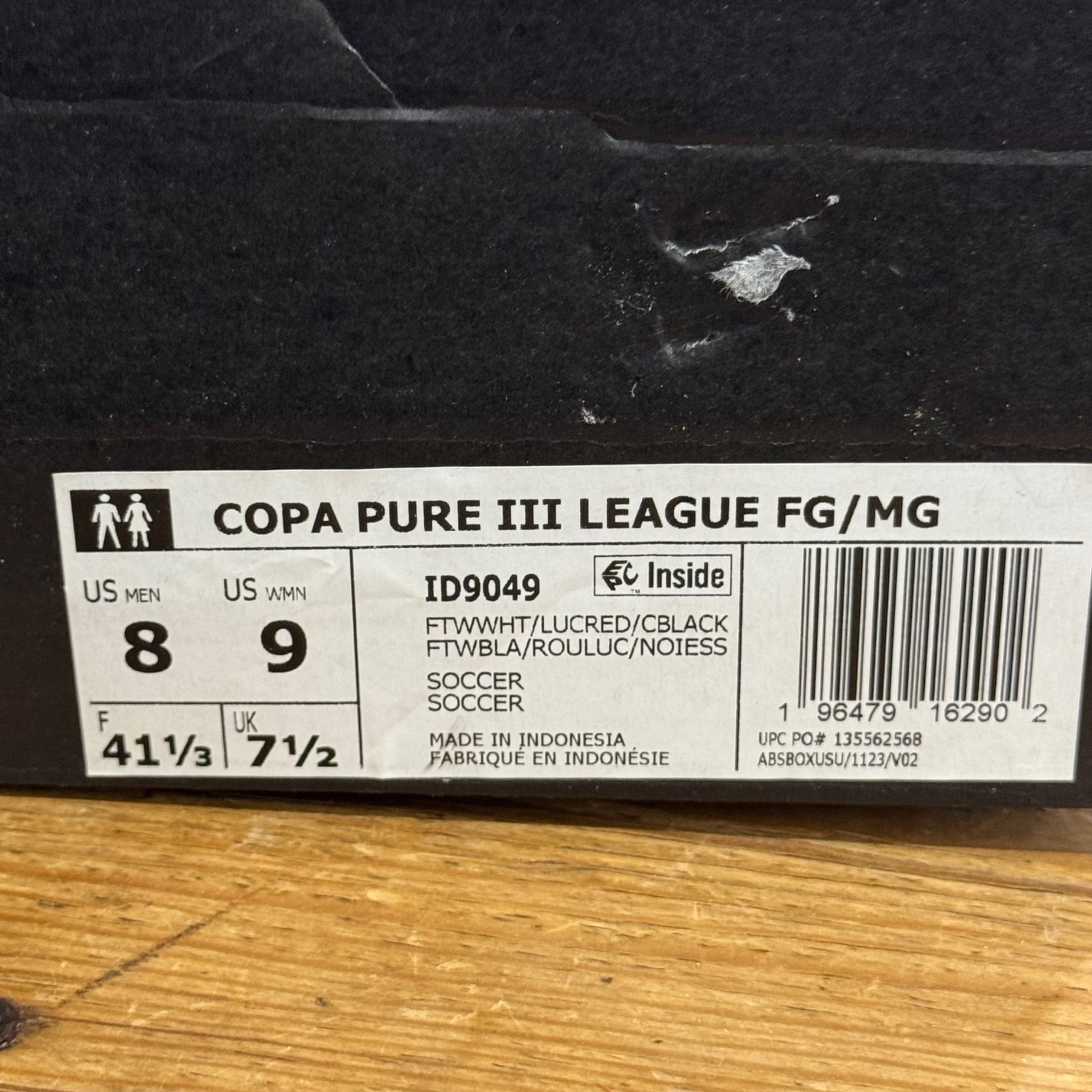 Adidas Copa Pure FusionFeel Soccer Cleat White Red Black Excellent