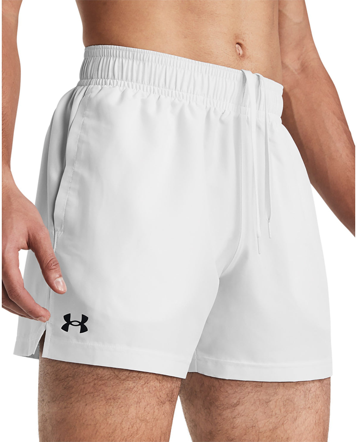 Under Armour Men's Woven 5 in Shorts 1383357-023 Distant Grey Black Size XL NWT