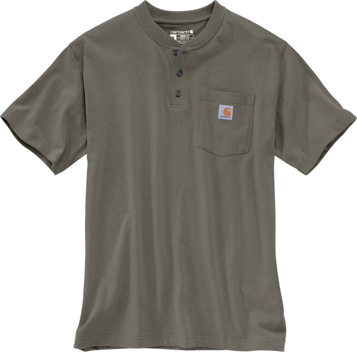 Carhartt Men's Workwear Short Sleeve Henley K84 Dusty Olive Size XL NWT