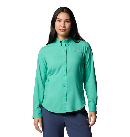 Columbia Women's PFG Tamiami II Long Sleeve Shirt Glaze Green Size XXL NWT
