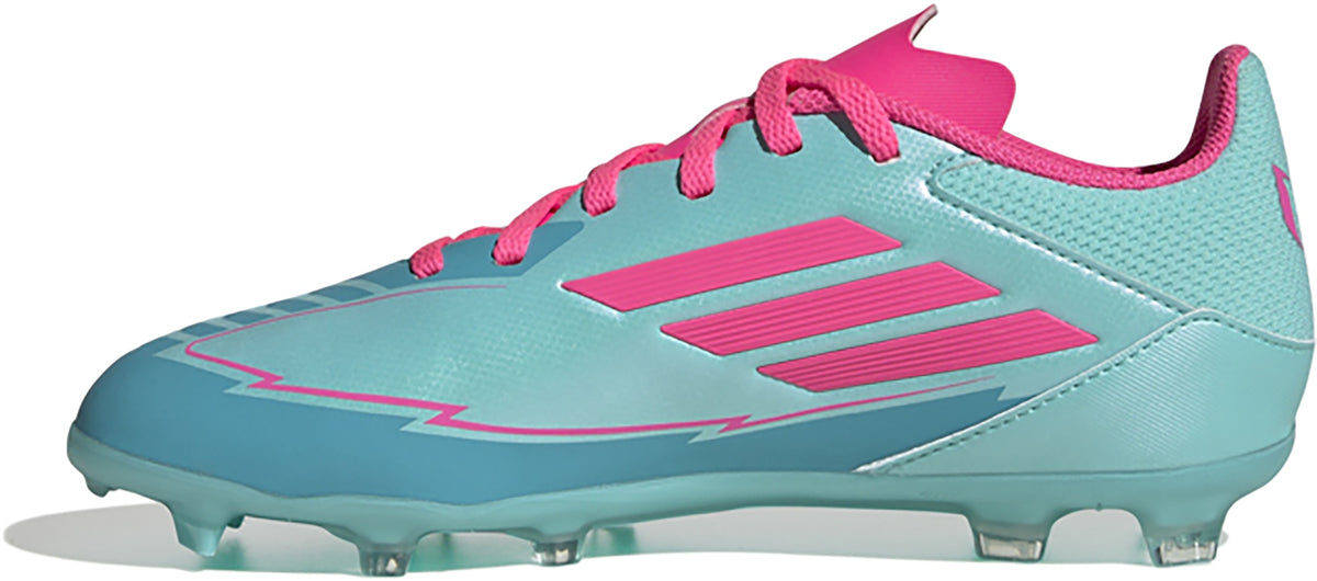 adidas Kids' F50 League FG/MG Messi Soccer Cleats IH0931 Turquoise Aqua Size 13K NIB