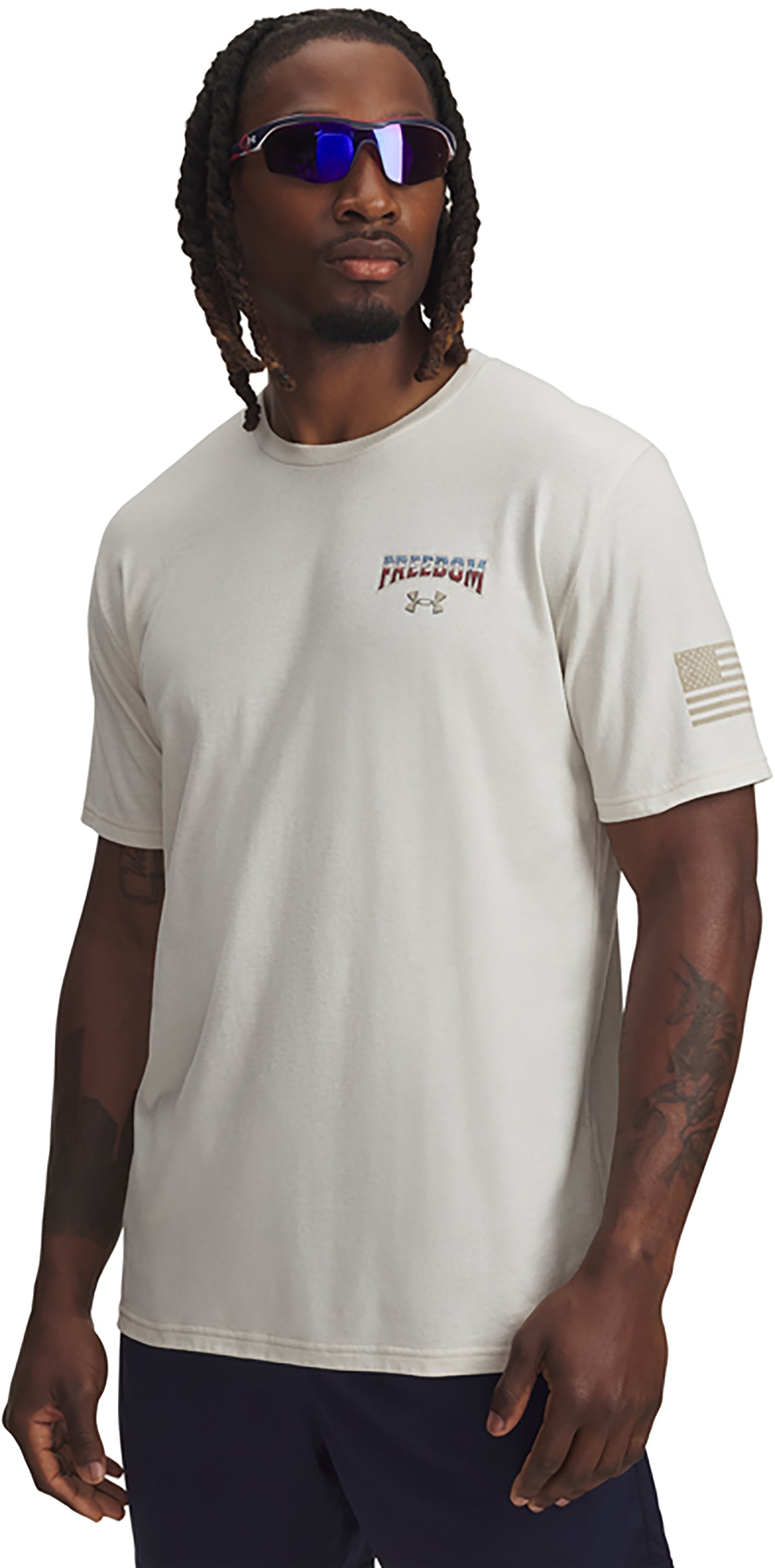 Under Armour Men's Freedom Military Graphic T-Shirt Summit White Desert Sand Size 3XL NWT