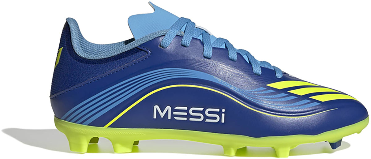adidas Kids' F50 League FG/MG Messi Soccer Cleats JP7455 Blue Yellow Size 3.5Y NIB