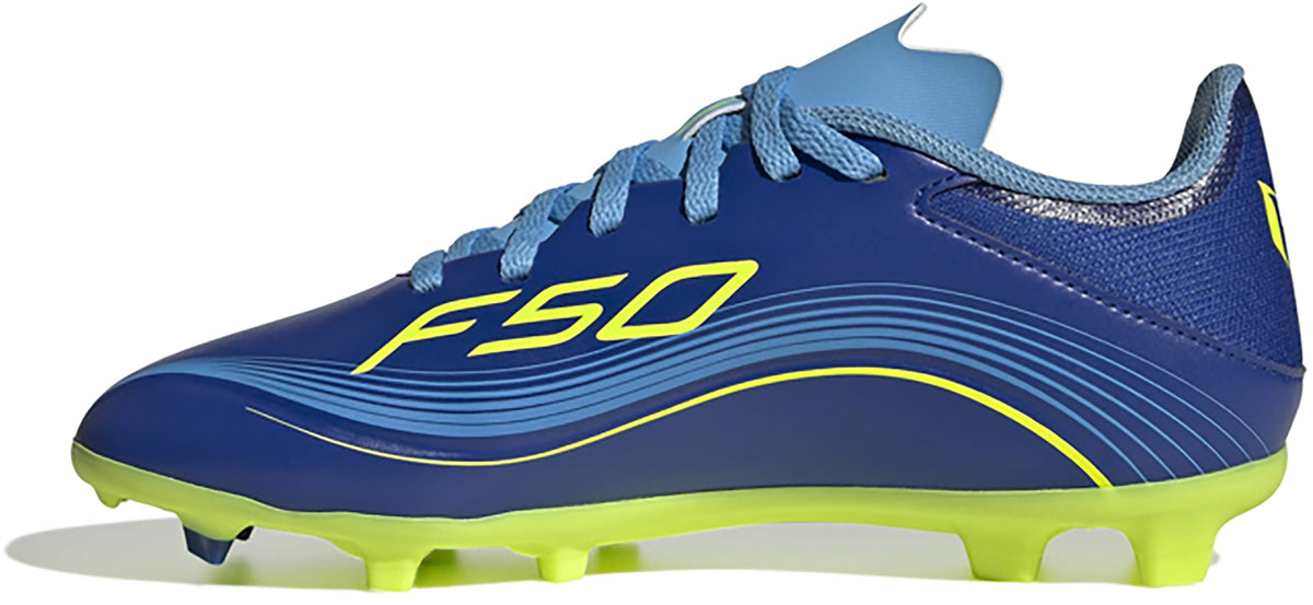 adidas Kids' F50 League FG/MG Messi Soccer Cleats JP7455 Blue Yellow Size 3.5Y NIB