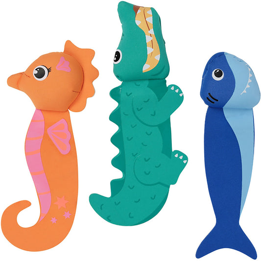 Coconut Grove Aussie Gang 3-D Dive Streamers 3-Pack CG73DSAG Pool Toy New