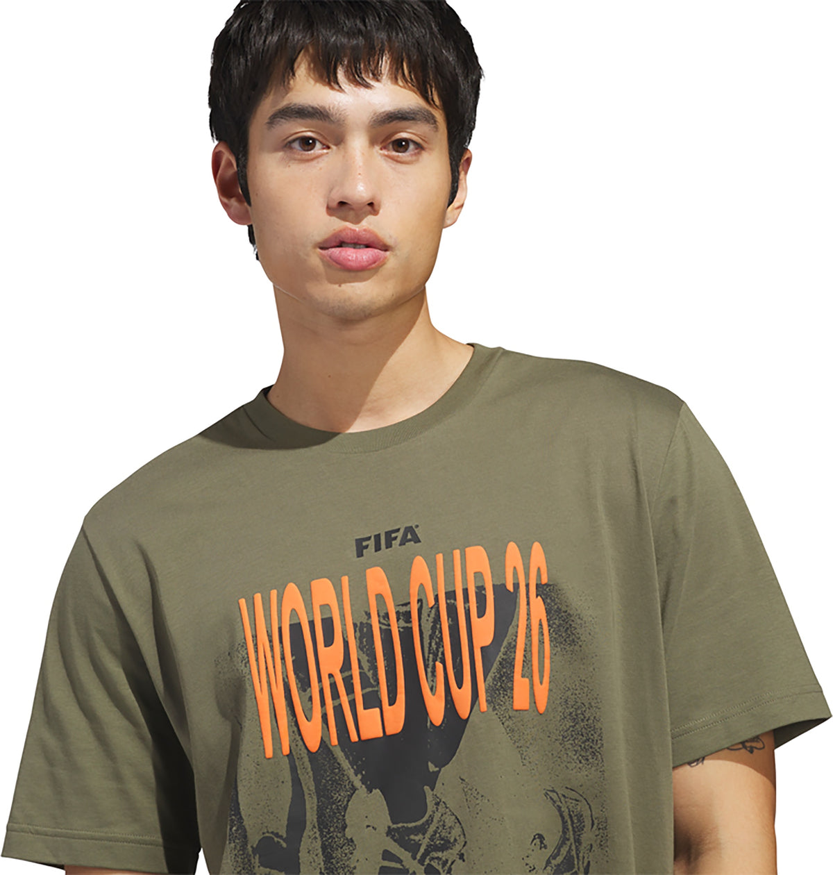 adidas Men's MLS 2026 World Cup Tour 1 Graphic T-Shirt KH3681 Dark Green NWT